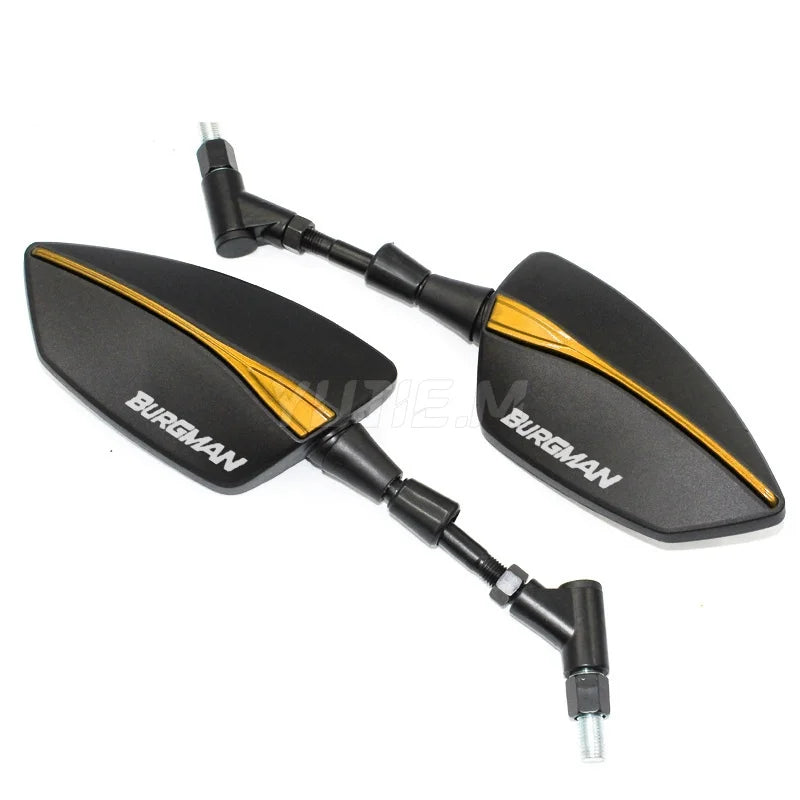For AN200 AN250 AN400 AN650 Burgman AN 125 250 400 650 Motorcycle Accessories, Tomahawk Rearview Mirror, Side Mirror, Universa