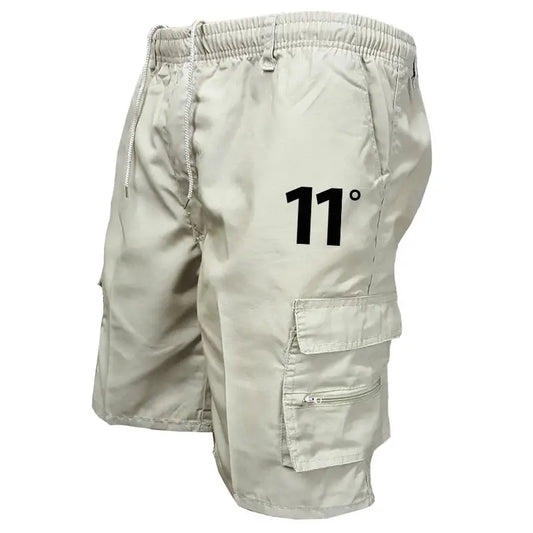 Clearance_Outdoor Cargo Shorts Male Overalls Elastic Waist Cycling Shorts Multi-pockets Loose Work Shorts Beach Sport Printed Tr