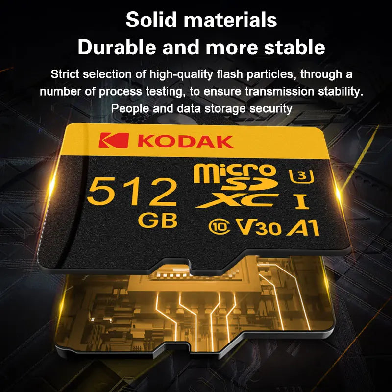 Kodak Micro SD Card Memory Card Class 10 32GB 64GB 128GB 256GB U3 4K High Speed Cartao De Memoria Flash Memory TF Mecard C10